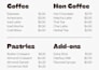 design a modern menu for your restaurant or cafe